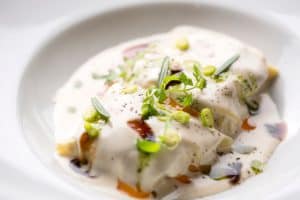 Lamb neck cannelloni with bechamel