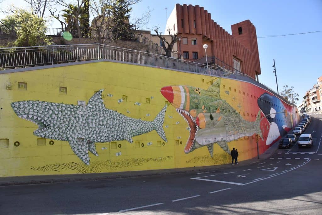 Los Tiburones (Mural de Blu del Carmel)