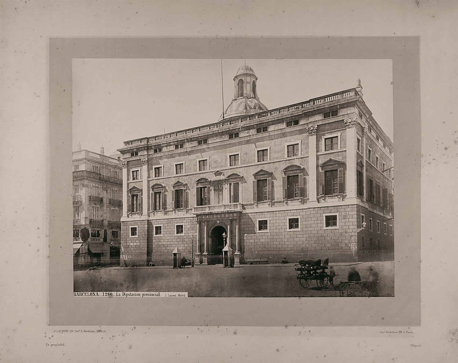 Barcelona. La Diputació Provincial, 1872 (Jules Ainaud)  Barcelona. La Diputació Provincial, 1872 (Jules Ainaud)