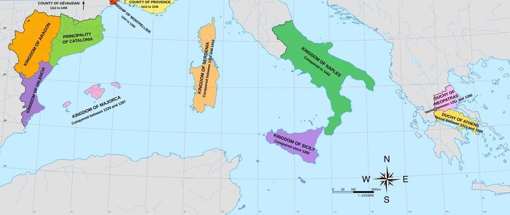Crown of Aragon Map