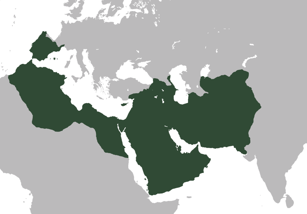 Umayyad Caliphate territory, around 705 AD
