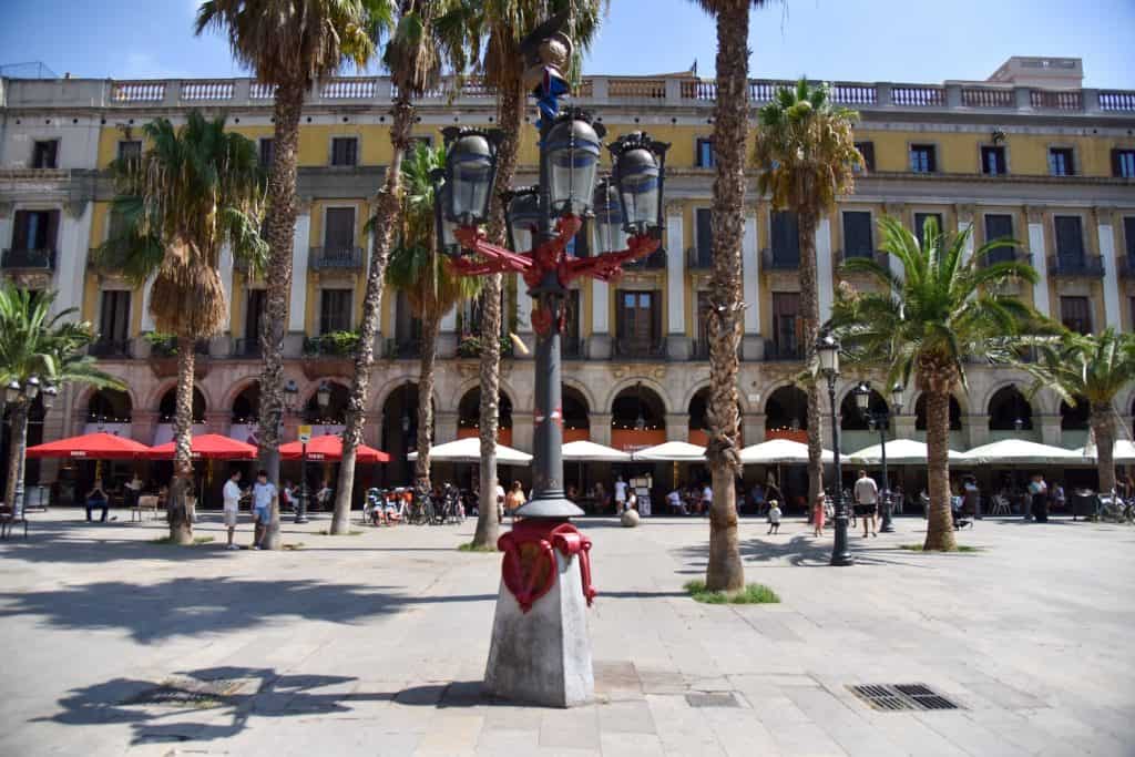 Gaudí Lamp Post in Plaça Reial
